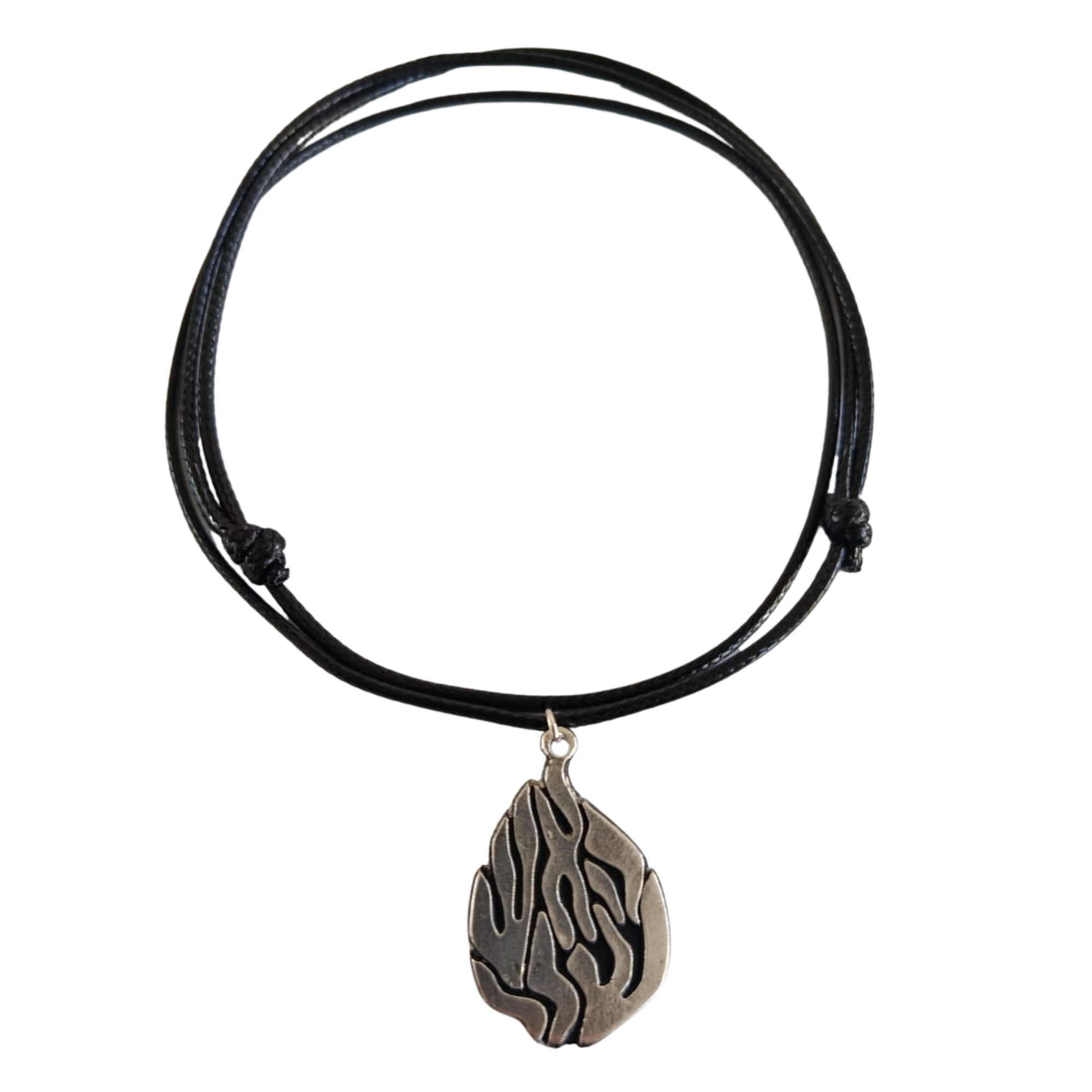 Grande Flamme Nahman Argent Fond Noir