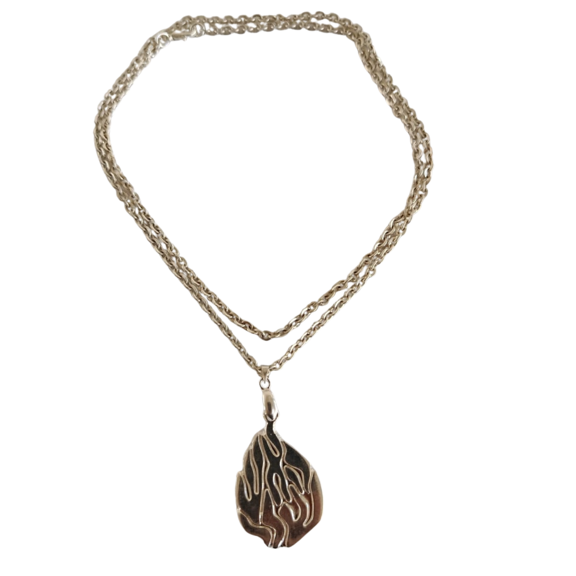 Collier Aesh Shéli Argent grand modèle sur chaîne argent