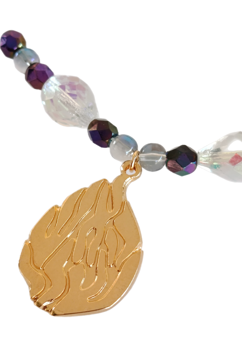 Collier Aesh Shéli Doré Sur Crystal de Roche