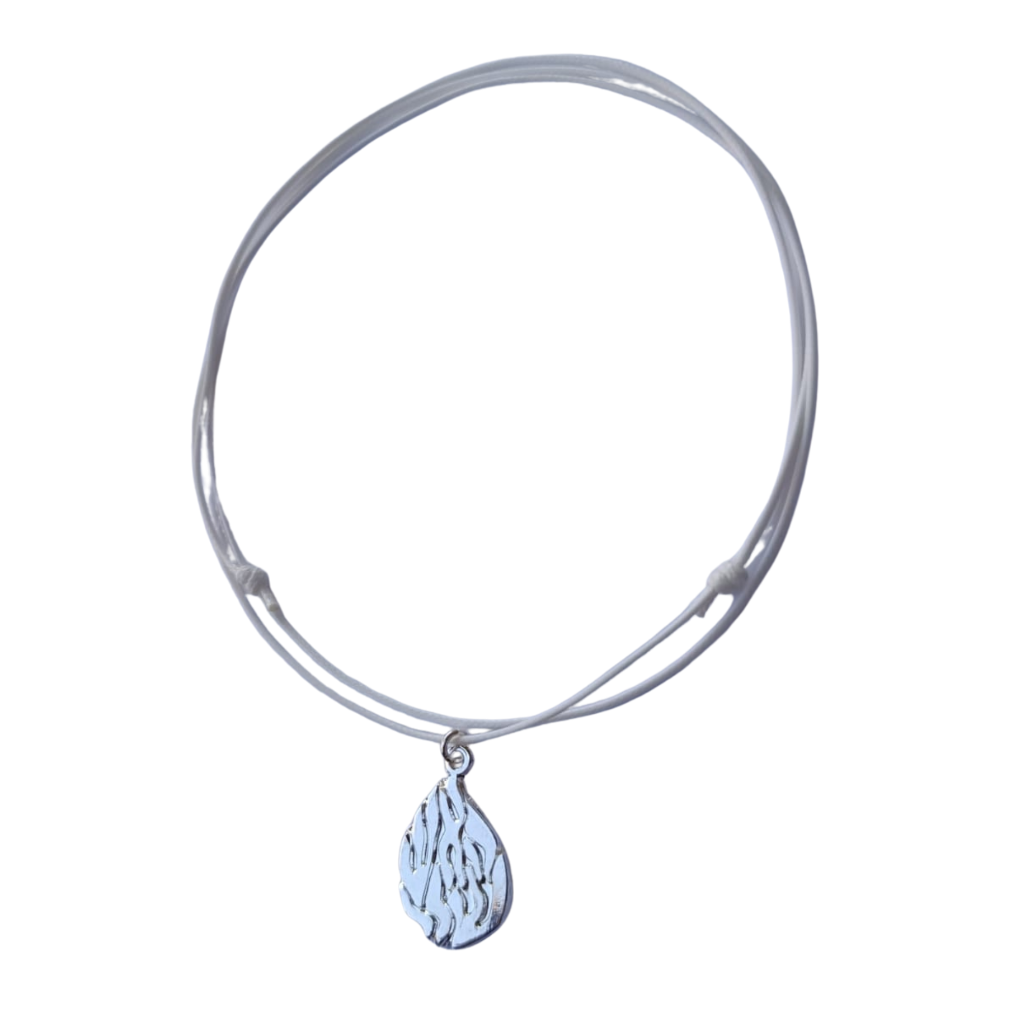 Petite Flamme Argent sur Cordon