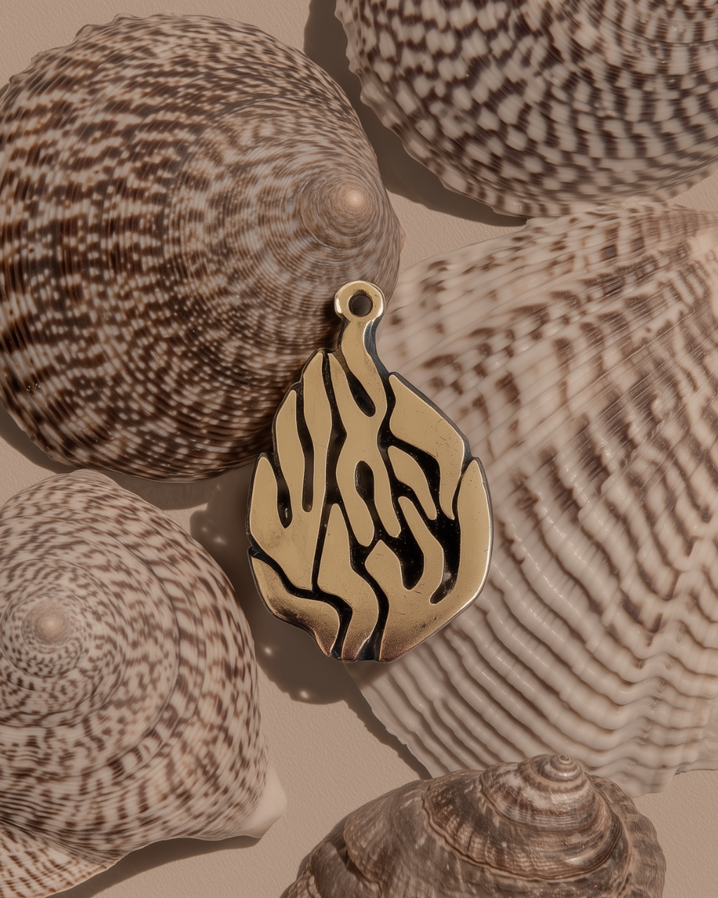 Collier Aesh Shéli Doré grand modèle sur chaîne dorée