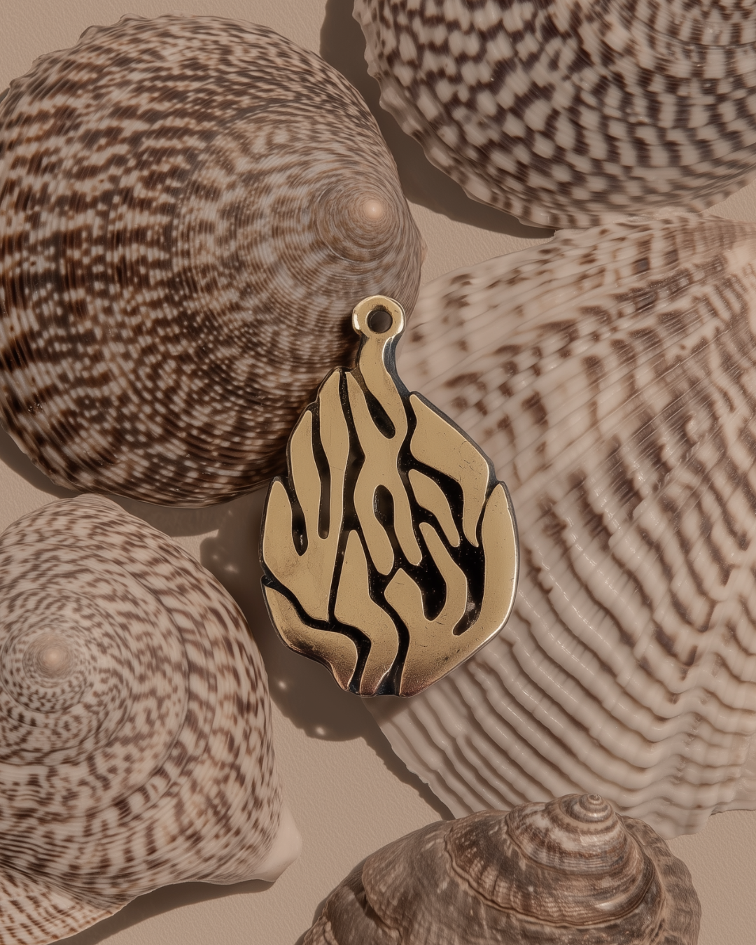 Collier Aesh Shéli Doré grand modèle sur chaîne dorée