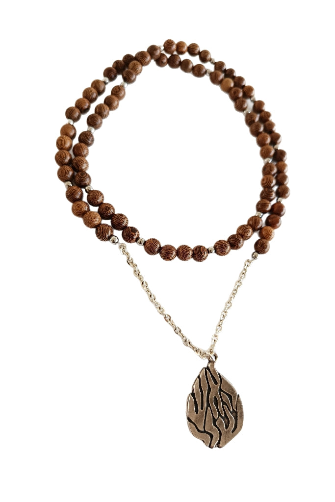 Collier Sautoir Aesh Shéli Bois